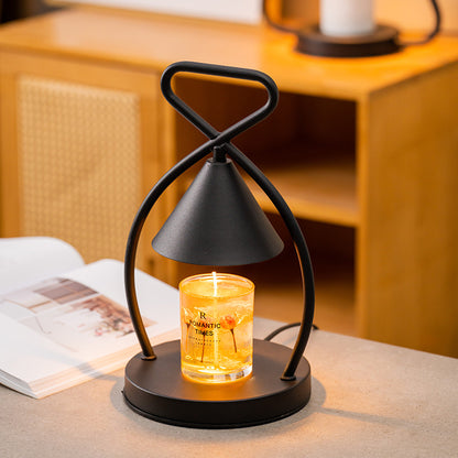 Candle Warmer Lamp with Timer, Electric Black Candle Warmer Light for Bedroom (2 Bulbs Included)