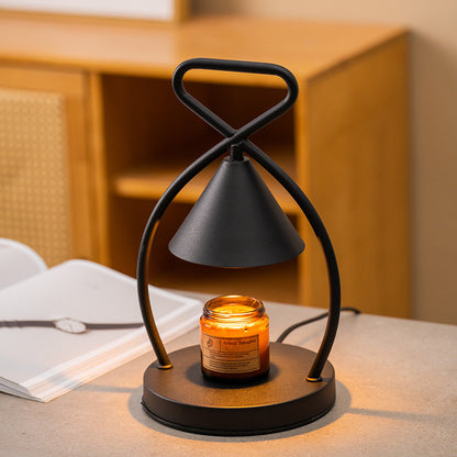 Candle Warmer Lamp with Timer, Electric Black Candle Warmer Light for Bedroom (2 Bulbs Included)