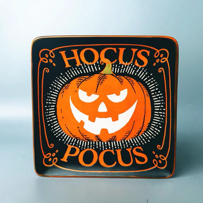 Spook-tacular Halloween Dinner Plates - Adorable Pumpkin & Goblin Tableware for Fun Festive Home Decoration - Perfect Orange Halloween Dishware